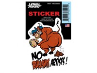 Sticker No BULLSHIT Artists 60mm x 80mm