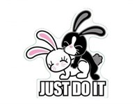 Autocollant sticker "Just do it" 60x80mm Autocollant sticker "Just do it" 60x80mm