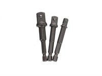 Embout adaptateur carré pour visseuse 3 tailles 1/4, 3/8, 1/2 Embout adaptateur carré pour visseuse 3 tailles 1/4, 3/8, 1/2