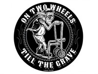 Autocollant sticker "Sur deux roues" 60x80mm Autocollant sticker "Sur deux roues" 60x80mm