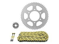 Kit chaine 14x52 acier complet, moto Yamaha MT 125cc 2020-2023