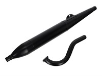 Pot d'échappement Cigare noir avec embout flûte 28mm 2-pièces, vélomoteurs Puch Pot d'échappement Cigare noir avec embout flûte 28mm 2-pièces, vélomoteurs Puch