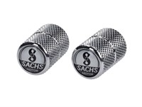 Bouchons de valve chrome SACHS (2pcs), universels Bouchons de valve chrome SACHS (2pcs), universels