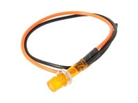 Lampe temoin orange 12V, cable inclus, universel Ø 18mm