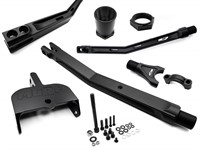 Barre de renfort MCRFR aluminium CNC, noire anodisé, vélomoteurs Piaggio Ciao MIX
