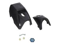 Set de cabochon de serrure de fourche complet, vélomoteurs Piaggio Ciao, look carbone mat