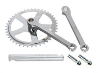 Kit pédalier avec manivelles vélomoteurs Solex (rainure de clavette)