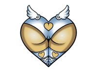 Autocollant sticker "petit ange" 60x80mm
