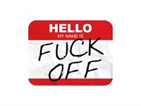 Autocollant sticker "my name is" 60x80mm