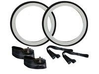 Set de pneu 2.00 - 16 Fortune flancs blancs