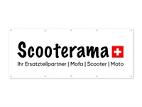 Bannière "Scooterama "200 x 85 cm, blanc Bannière "Scooterama "200 x 85 cm, blanc