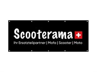 Bannière "Scooterama" 200 x 85 cm, noire Bannière "Scooterama" 200 x 85 cm, noire