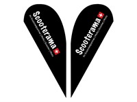 Drapeau de plage "Scooterama" 280 cm, noir Drapeau de plage "Scooterama" 280 cm, noir