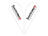 Drapeau de plage "Scooterama" 280 cm, blanche Drapeau de plage "Scooterama" 280 cm, blanche