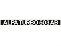Aufkleber ALPA TURBO 503 AB «280x25»