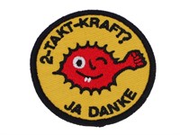 Aufnäher / Patch 2 Takt Kraft Ja Danke Ø 60 mm