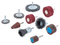Jeu de roues à lamelles à brosses et à poncer 10 pièces