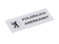 Aufkleber Polizeilich Anerkannt Appenzell Innerrhoden
