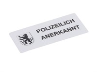 Autocollant Polizeilich Anerkannt Appenzell Ausserrhoden