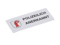 Aufkleber Polizeilich Anerkannt Basel Land