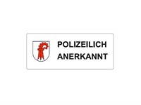 Autocollant "Polizeilich Anerkannt" Autocollant "Polizeilich Anerkannt"