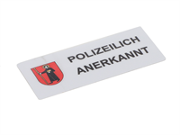 Aufkleber Polizeilich Anerkannt Glarus