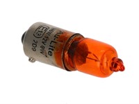 Ampoule BAU9S courte (pions / tetons à 120°)  12V 6W, orange