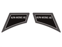 Aufkleber Alpa Werke AG grau / schwarz «115 x 84mm»