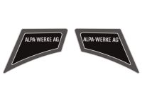 Autocollant" Alpa Werke AG" gris / noir «115 x 84mm»