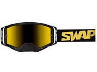 Masque lunette SWAPS cross noir / or, taille : univerelle