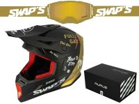 Crosshelm SET Swaps «Grösse XL» S849 Blur - schwarz / gold