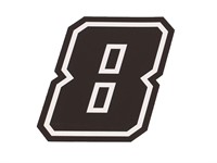 Startnummer Sticker / Aufkleber 10cm schwarz - Nr. 8