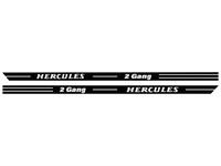 Autocollant Hercules 2 vitesses carénage latéral «725 x 28mm» Autocollant Hercules 2 vitesses carénage latéral «725 x 28mm»
