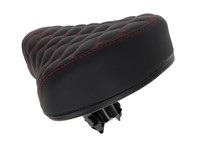 Selle (matelassée) noir et rouge, universelle