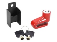 Mini Scheiben Schloss für E-Scooter Diebstahlschutz Rot