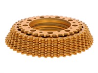 Couronne dentée AKOA «aluminium or» Puch Maxi