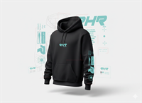 RHR Pro Exhaust Hoodie - noir | turquoise
