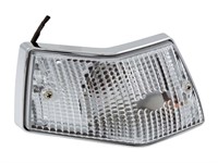 Clignotant arrière gauche transparent/chromé, scooter Vespa PX 125-200 / LML 125 - 200 Clignotant arrière gauche transparent/chromé, scooter Vespa PX 125-200 / LML 125 - 200