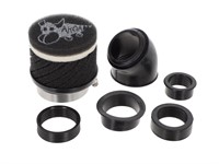 Racingluftfilter kurz, schwarz AKOA «Ø 28 - 48 mm» inkl. 6 Adapter