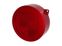 Couvercle d'allumage CNC alu rouge (version fermée), vélomoteurs Puch E50 / ZA50 / X30 Couvercle d'allumage CNC alu rouge (version fermée), vélomoteurs Puch E50 / ZA50 / X30
