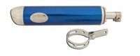 Schalldämpfer, Alu Cross blau 70x270/22mm