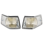 Clingotant arrière gauche + droite, chromé- vitre blanche, scooter Piaggio Vespa PX 125-200cc