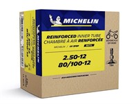 Chambre à air Michelin 2.50-12 / 80/100-12 TR4 renforcée « valve droite » Chambre à air Michelin 2.50-12 / 80/100-12 TR4 renforcée « valve droite »