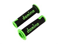 Poignée Domino On Road A450 Noir/Vert 22/26 mm (embouts ouverts), universelle pour vélomoteurs, scooters et motos. Poignée Domino On Road A450 Noir/Vert 22/26 mm (embouts ouverts), universelle pour vélomoteurs, scooters et motos.
