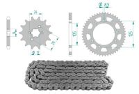 Kit chaîne acier 13 x 53 / 420 sans O-Ring (K1376), Derbi Senda R / Gilera RCR Kit chaîne acier 13 x 53 / 420 sans O-Ring (K1376), Derbi Senda R / Gilera RCR