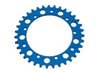 Couronne AKOA alu "bleu anodisé" 35 dents, vélomoteurs Puch Maxi Couronne AKOA alu "bleu anodisé" 35 dents, vélomoteurs Puch Maxi