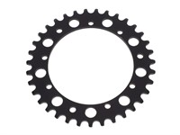 Couronne AKOA alu noir anodisé 35 dents, vélomoteurs Puch Maxi