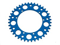 Couronne AKOA alu bleu anodisé 40 dents, vélomoteurs Puch Maxi