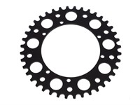 Couronne AKOA alu noir anodisé 40 dents, vélomoteurs Puch Maxi