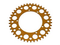 Couronne AKOA alu or anodisé 42 dents, vélomoteurs Puch Maxi